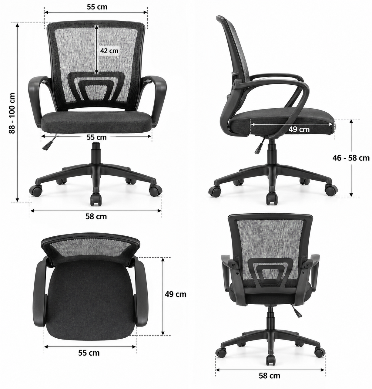 Офис стол Smart Black