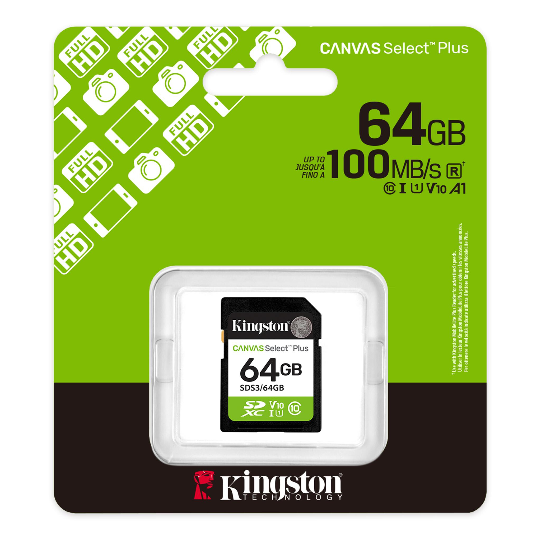 Карта памет  Canvas Select Plus SD 64GB